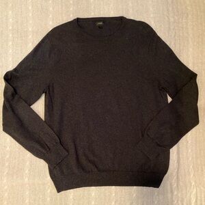 Men’s J. Crew Cotton Cashmere Sweater, charcoal size L